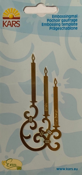 Embossing-Schablone 3-armiger Kerzenleuchter